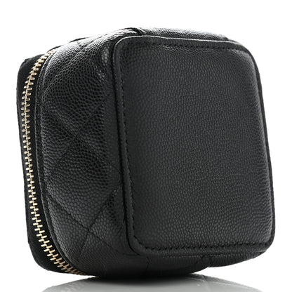 Chanel Caviar Quilted Jewelry Travel Case Black 6 of 14