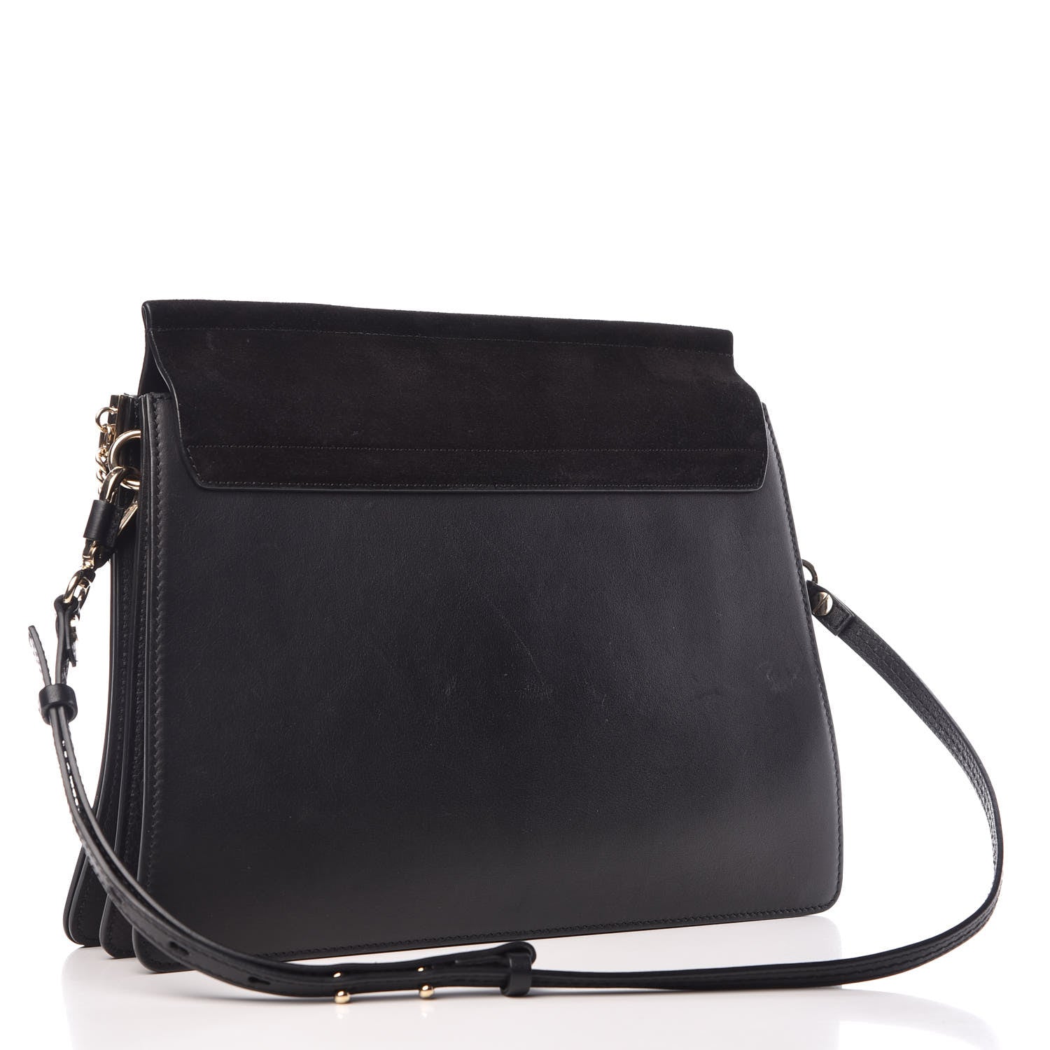 Chloe Suede Calfskin Medium Faye Shoulder Bag Black 3 of 17