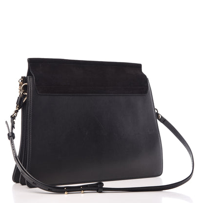 Chloe Suede Calfskin Medium Faye Shoulder Bag Black 3 of 17