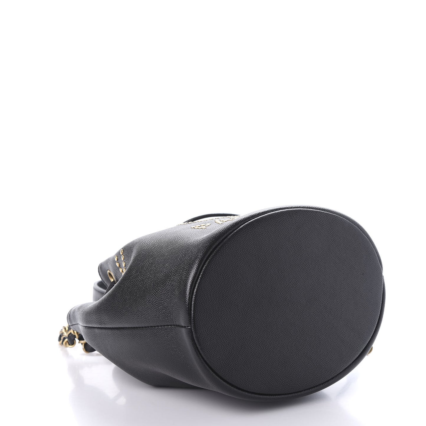 Caviar Deauville Drawstring Bucket Bag Black