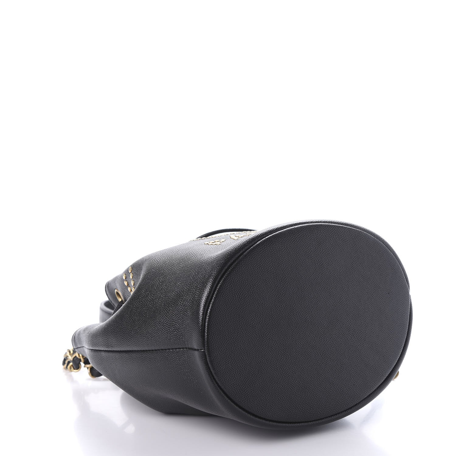 Chanel Caviar Deauville Drawstring Bucket Bag Black 3 of 10