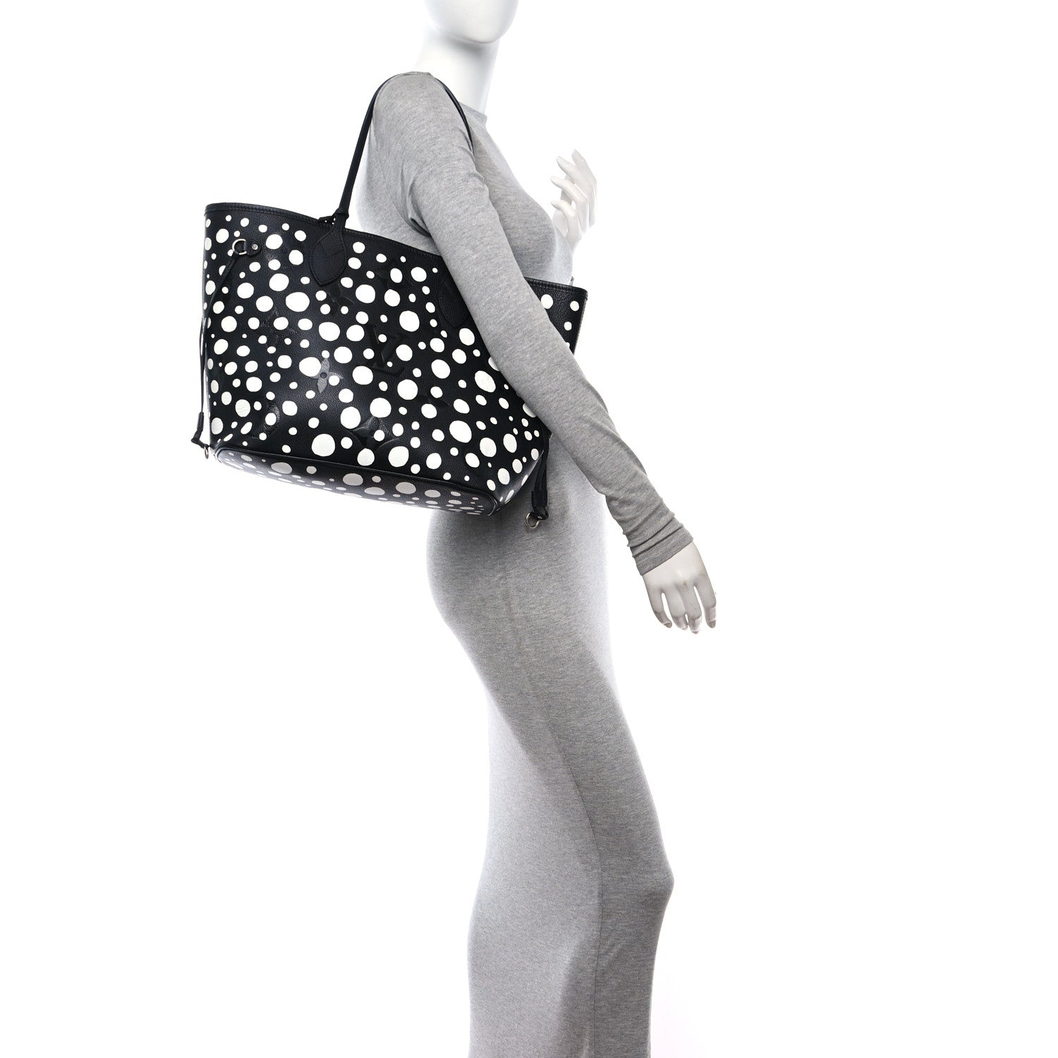 Louis Vuitton LV X YK Empreinte Neverfull MM Black White 3 of 11