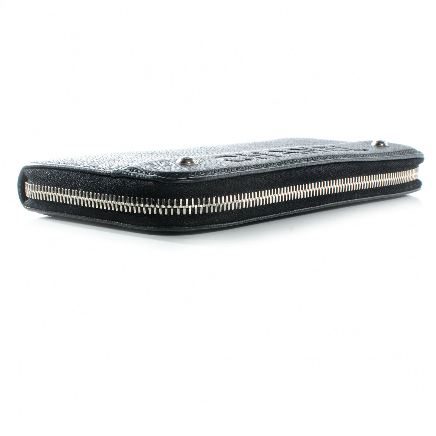 Caviar Zip CC Around Wallet Black
