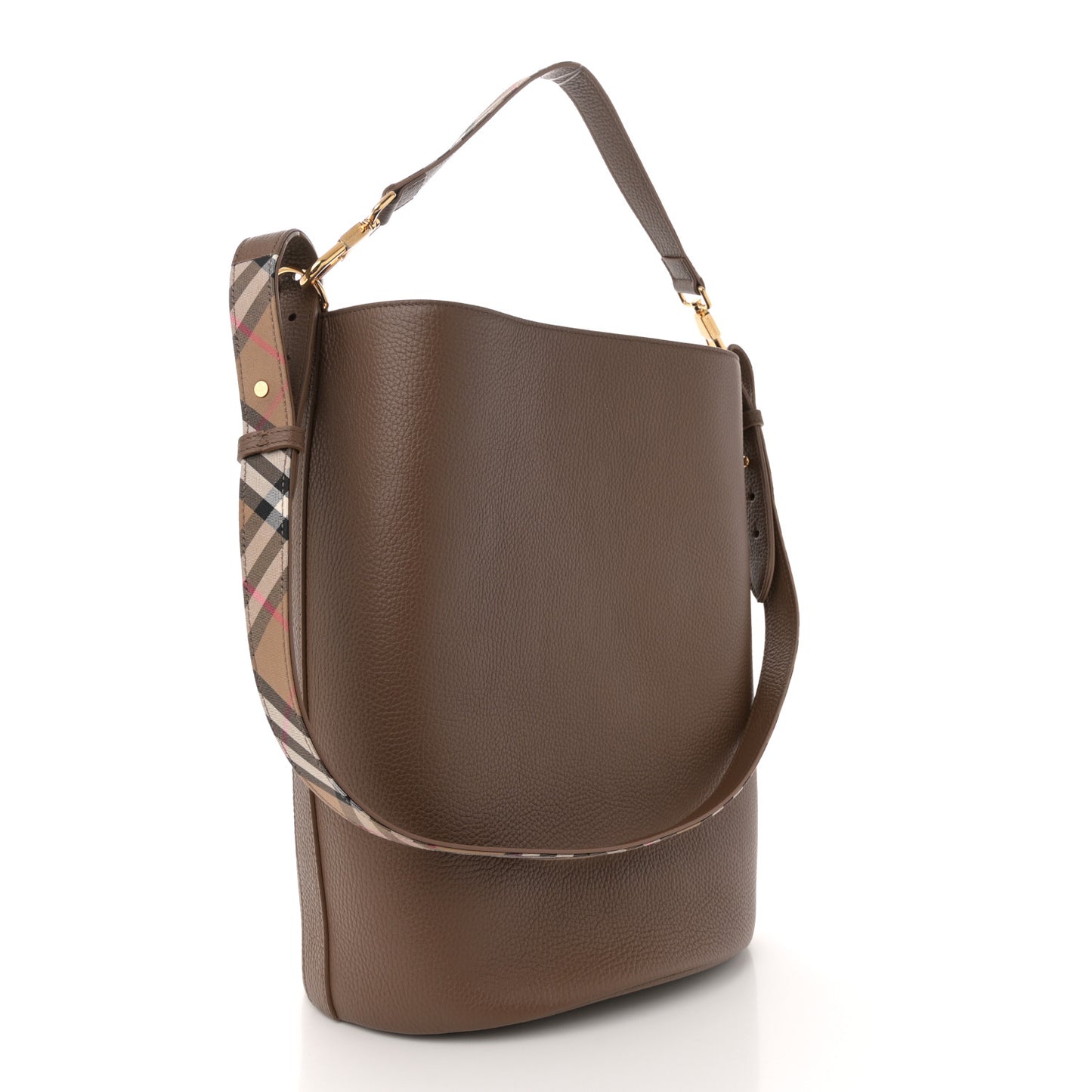 Calfskin Medium Bucket Bag Earth
