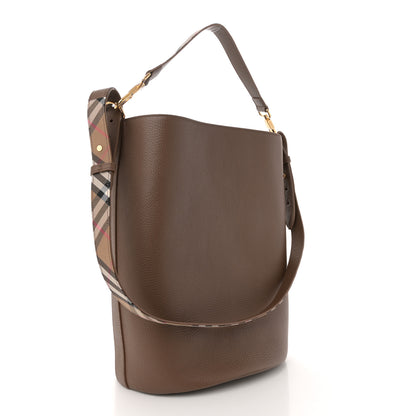 Burberry Calfskin Medium Bucket Bag Earth 3 of 10