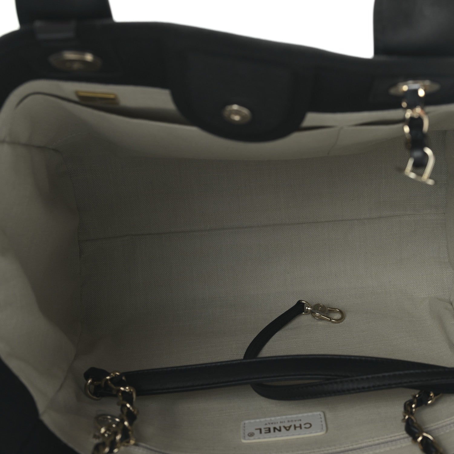 Chanel Mixed Fibers Small Deauville Tote Black 6 of 10