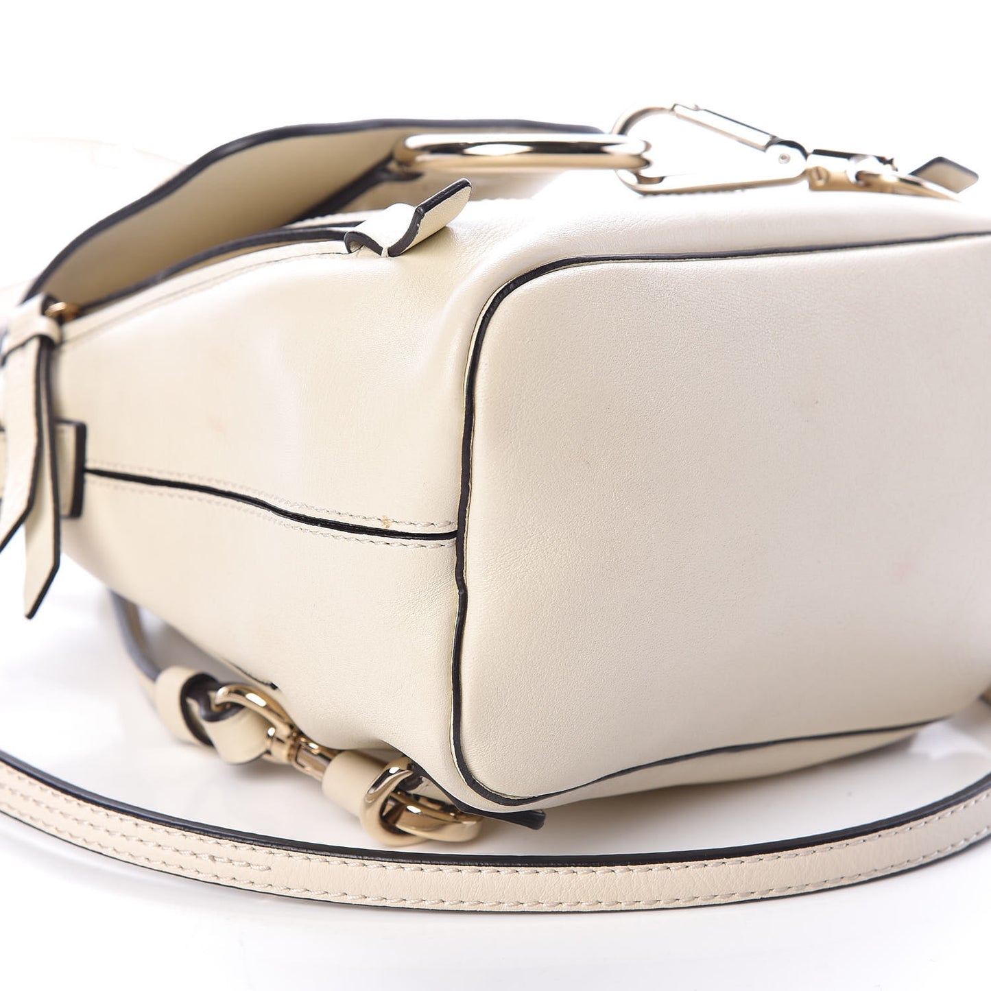 Suede Calfskin Mini Faye Backpack Off White