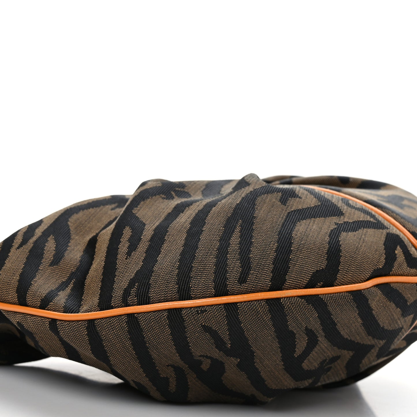 Fabric Cuoio Tiger Print Hobo Tobacco Mandarino