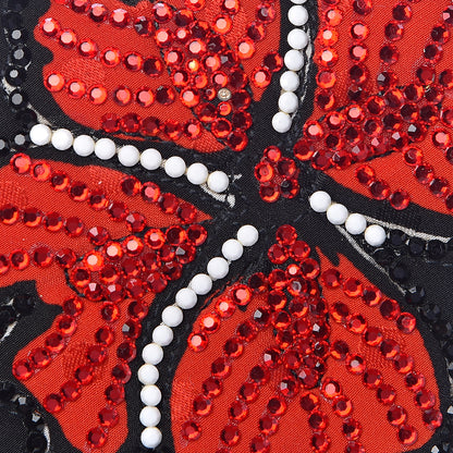 Judith Leiber Fabric Crystal Flower Clutch Black 16 of 17