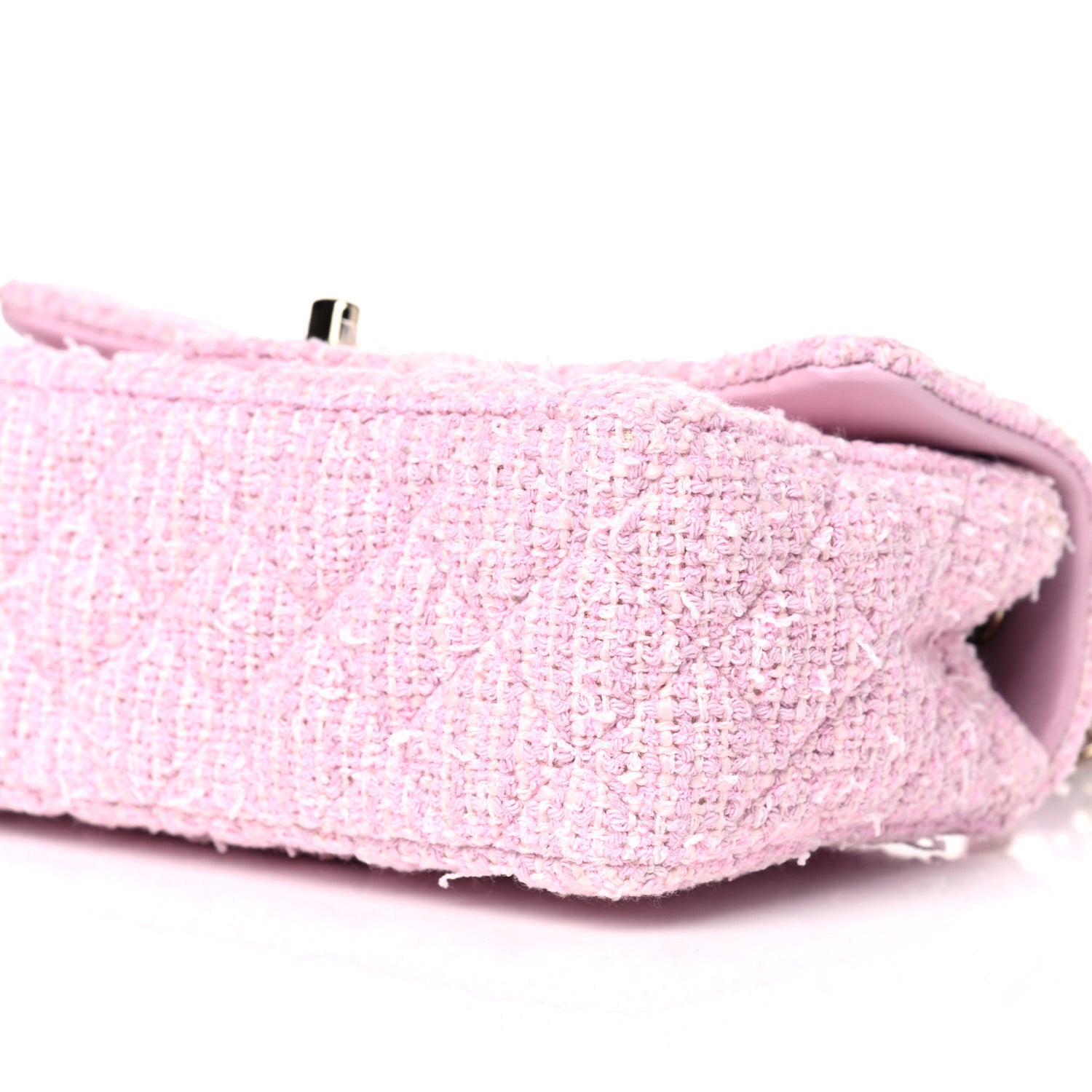 Chanel Tweed Quilted Mini Rectangular Flap Pink 11 of 12