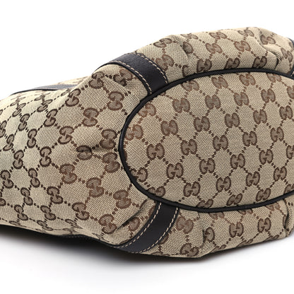 Gucci Monogram Medium D Gold Tote Bag Brown 9 of 10