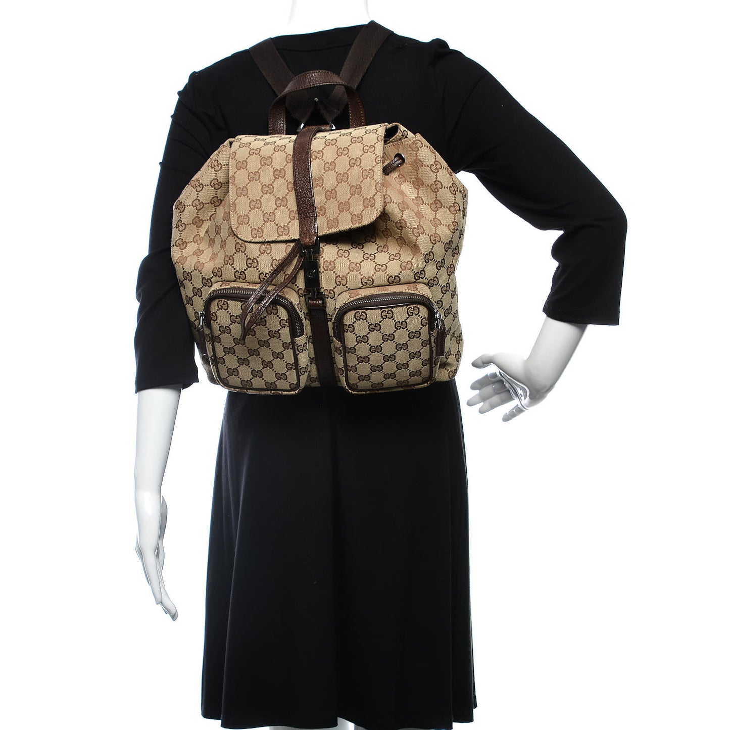 Monogram Backpack Dark Brown