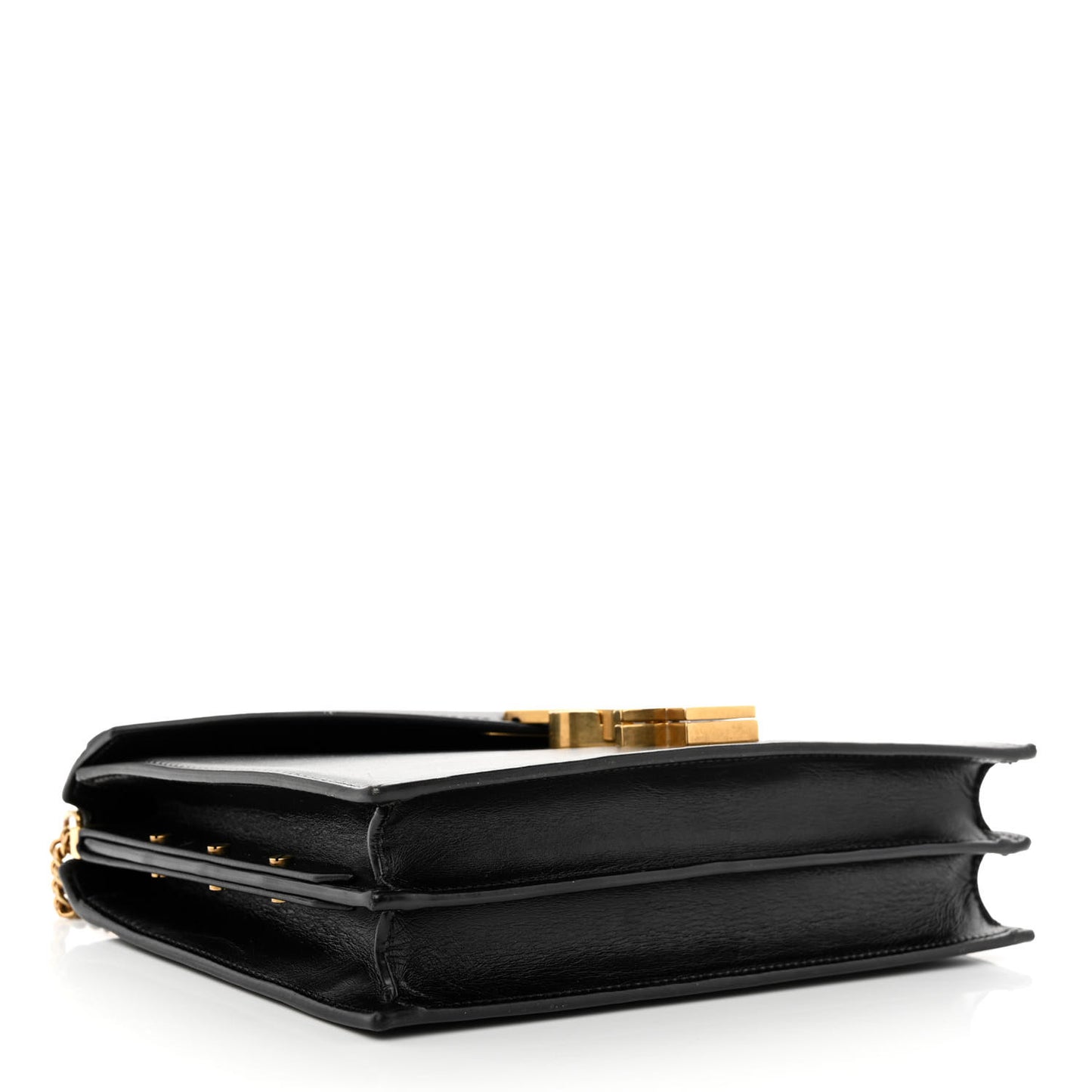 Smooth Calfskin Monogram Cassandra Clasp Bag Black