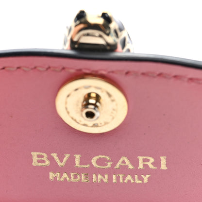 Bulgari Calfskin Serpenti Forever Miniature Bag Charm Pink 6 of 8