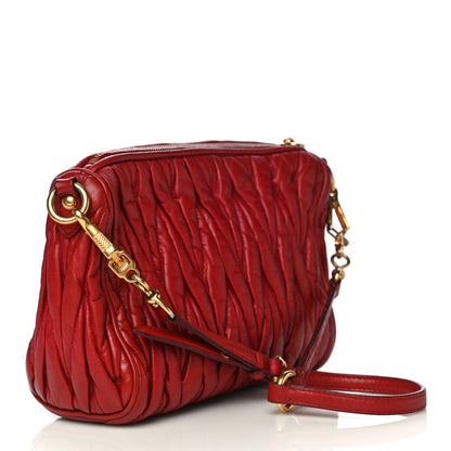 Miu Miu Nappa Matelasse Crossbody Clutch Rubino 4 of 24