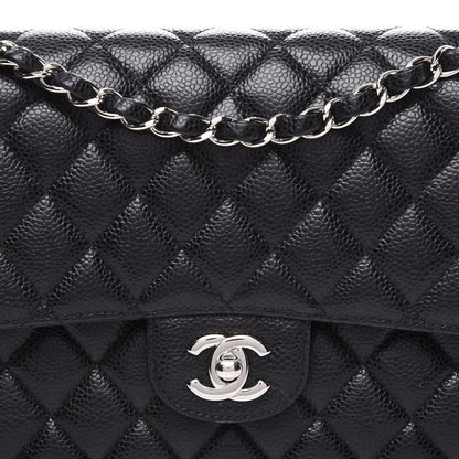 Chanel Caviar Quilted Medium Double Flap Black 9 of 10
