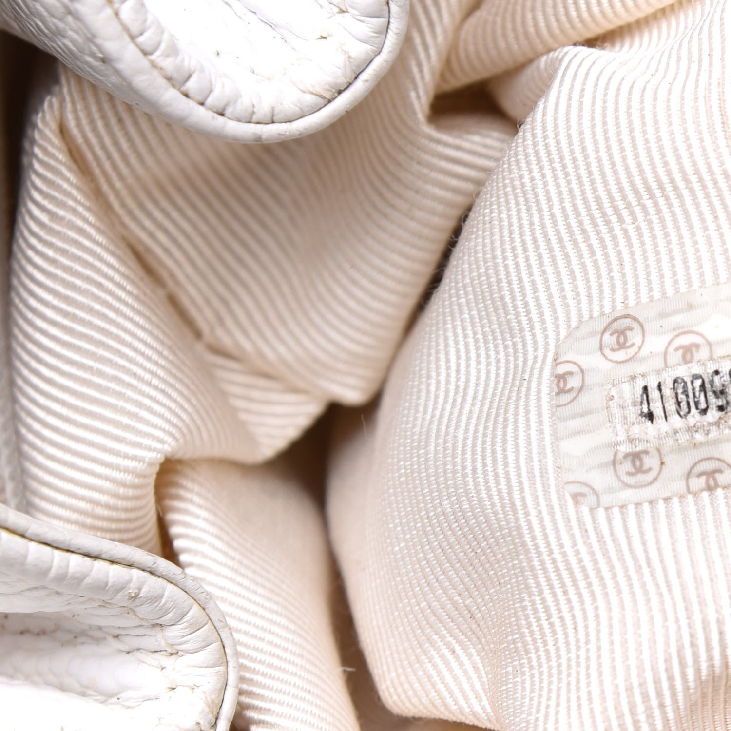 Chanel Caviar Quilted Drawstring Backpack White 6 of 9