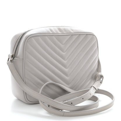 Saint Laurent Calfskin Matelasse Monogram Lou Camera Bag Granite 3 of 14