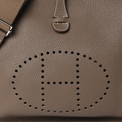 Hermes Taurillon Clemence Evelyne III PM Etoupe 7 of 10