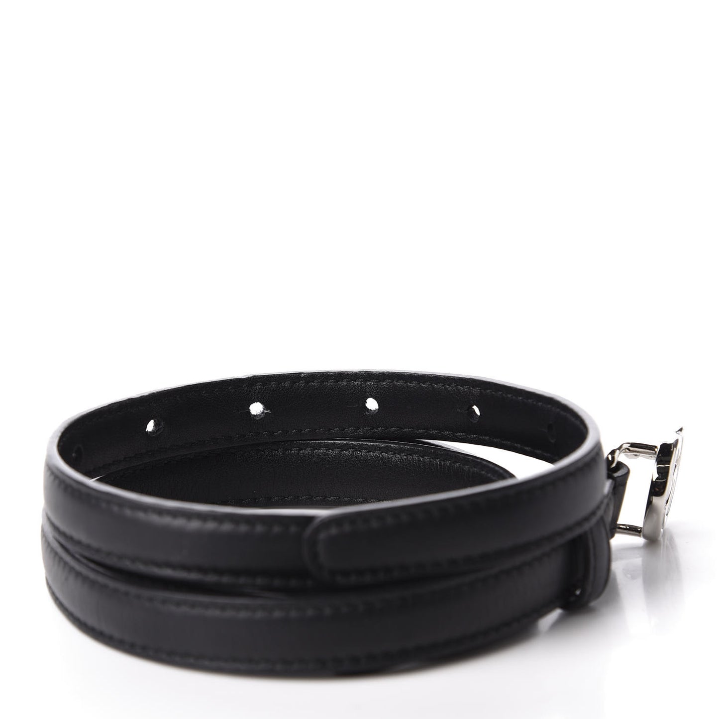 Moon Calfskin Nickel Interlocking G 20mm Belt 90 36 Black