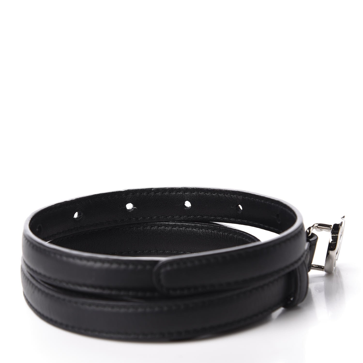 Gucci Moon Calfskin Nickel Interlocking G 20mm Belt 90 36 Black 4 of 5