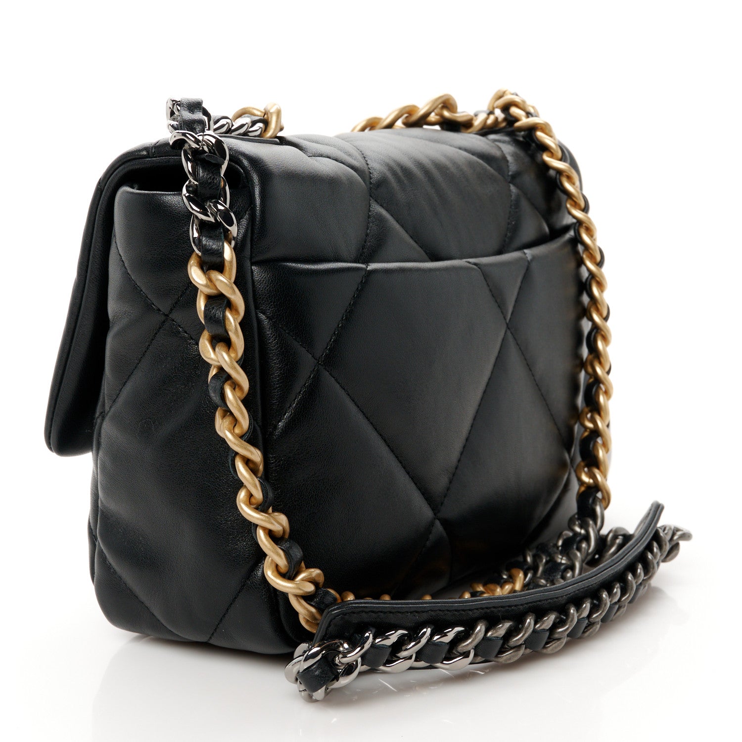 Chanel Lambskin Quilted Medium Chanel 19 Flap Black 3 of 10