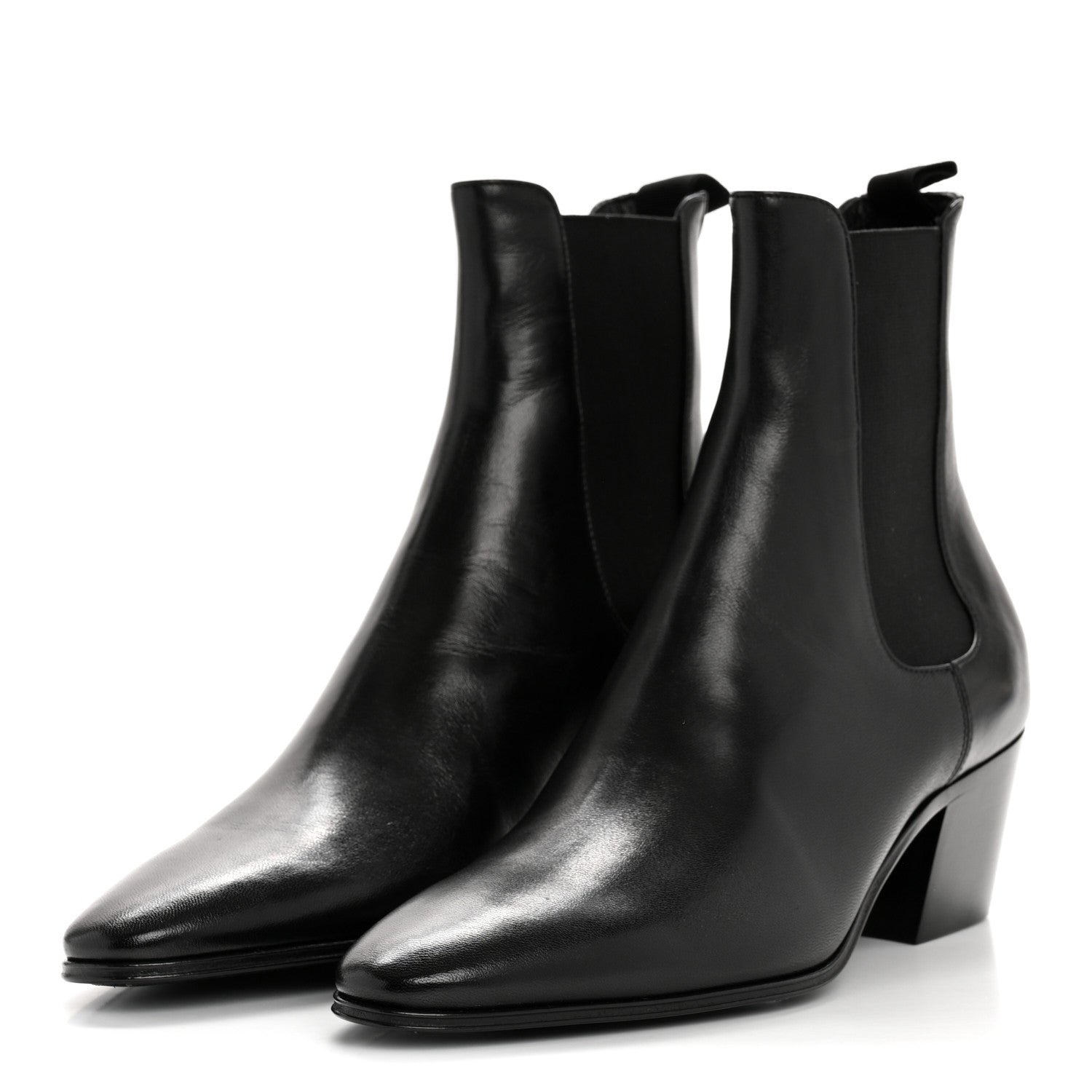 Saint Laurent Incrociato Muriel Vassili 60 Ankle Zip Boots 36 Black 4 of 11