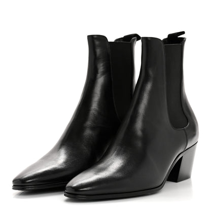 Saint Laurent Incrociato Muriel Vassili 60 Ankle Zip Boots 36 Black 4 of 11
