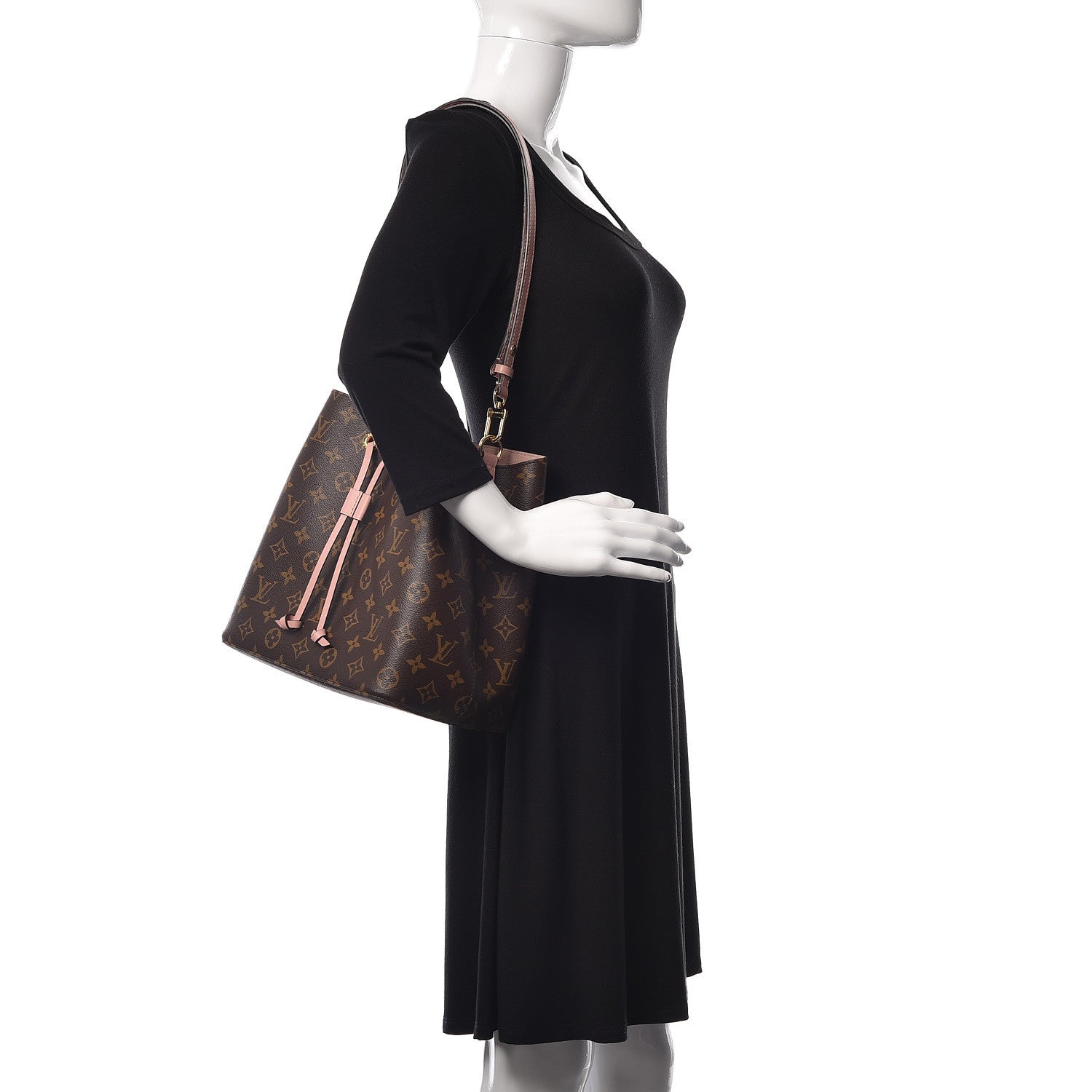Louis Vuitton Monogram Neonoe MM Rose Poudre 2 of 12