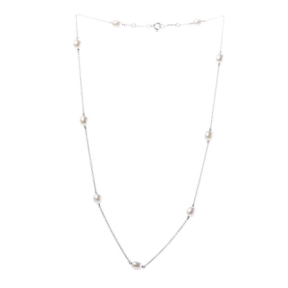 Tiffany Sterling Silver Pearl Elsa Peretti Pearls By The Yard Necklace 3 of 6