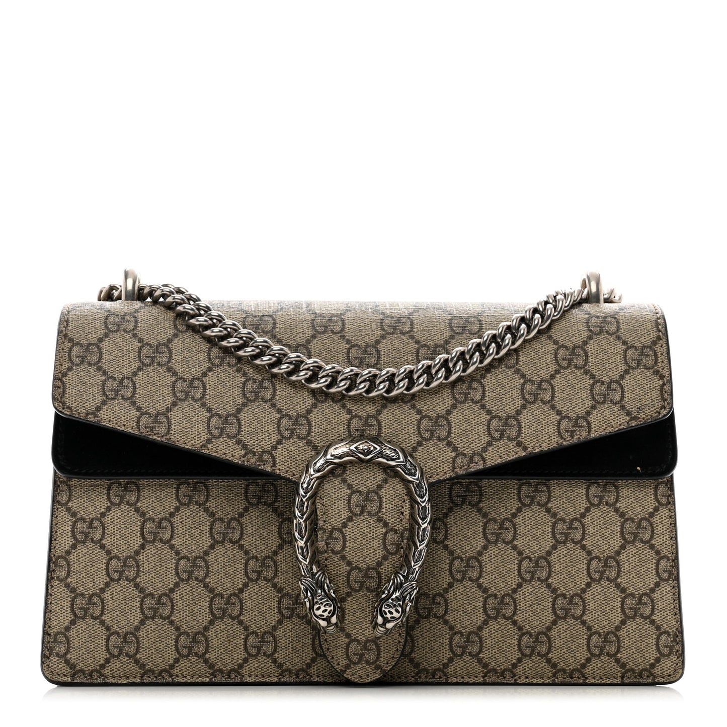 GG Supreme Monogram Small Dionysus Shoulder Bag Black