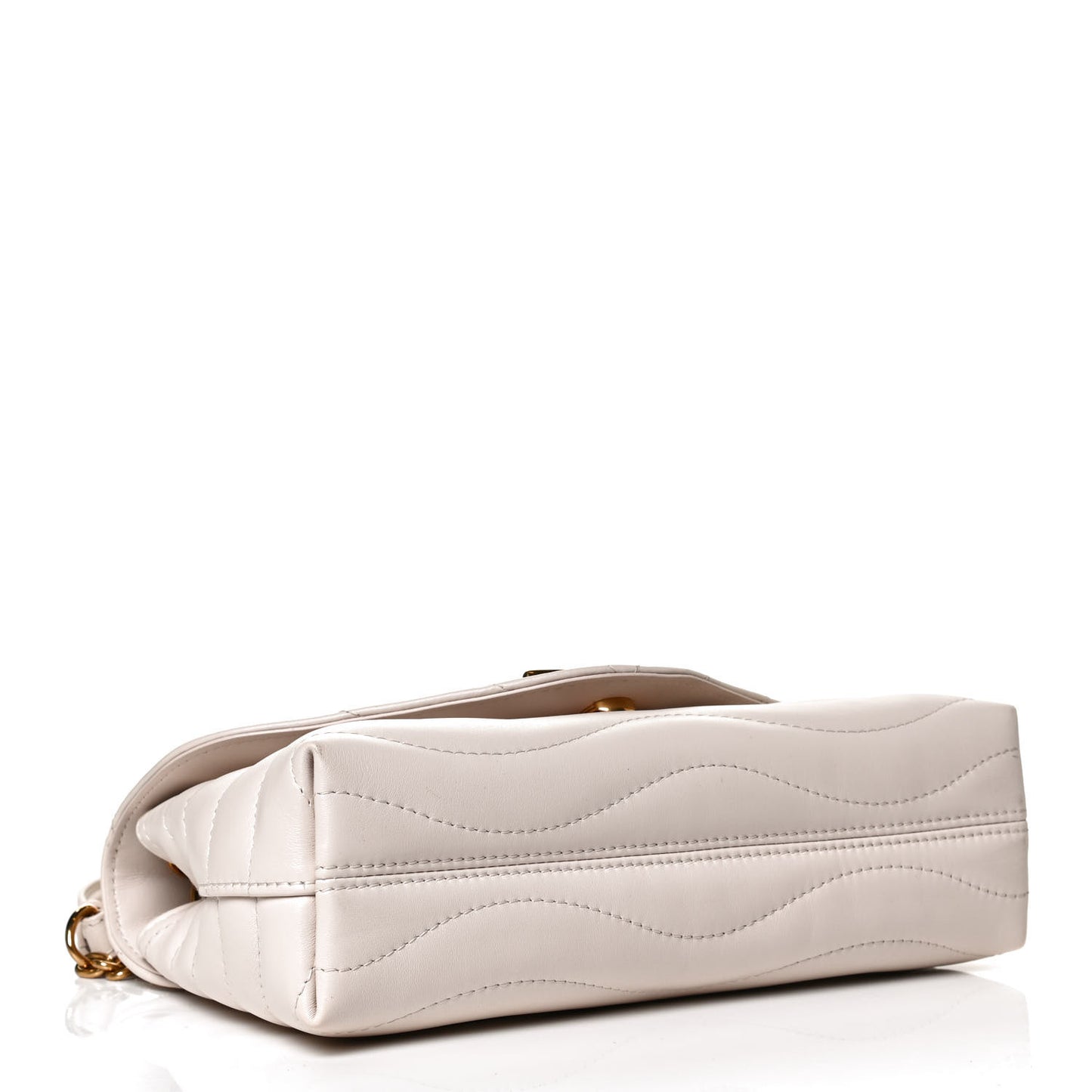Calfskin LV New Wave Chain Bag Ivory
