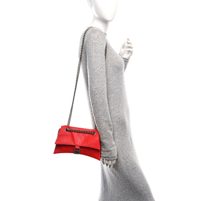 Balenciaga Arena Calfskin Small Crush Chain Bag Tomato Red 2 of 11