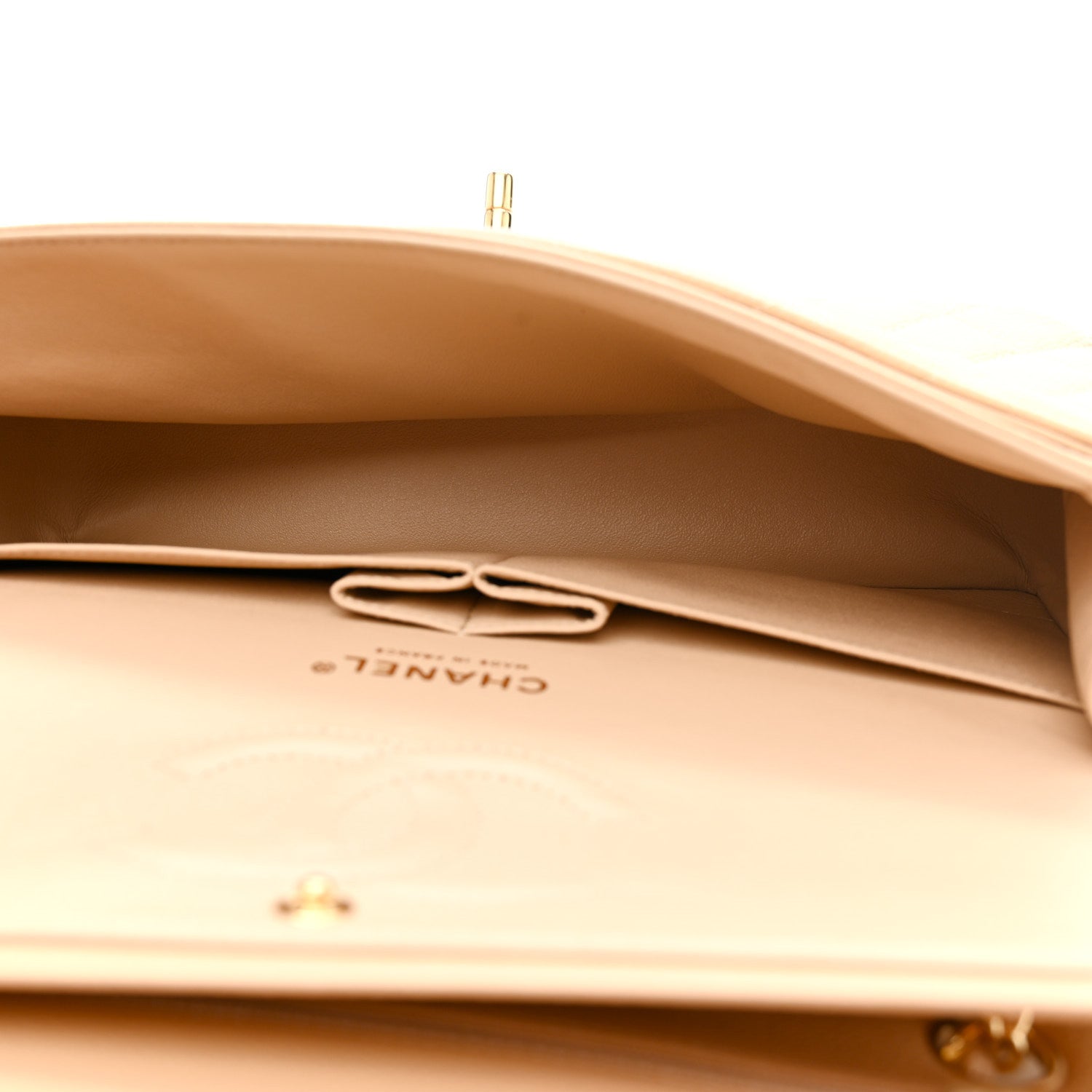 Chanel Caviar Quilted Medium Double Flap Beige 4 of 10