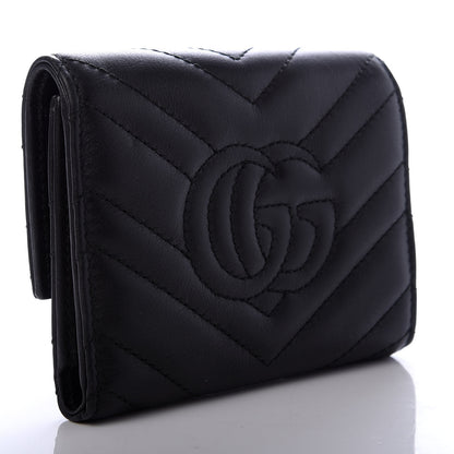 Gucci Calfskin Matelasse GG Marmont Wallet Black 3 of 8