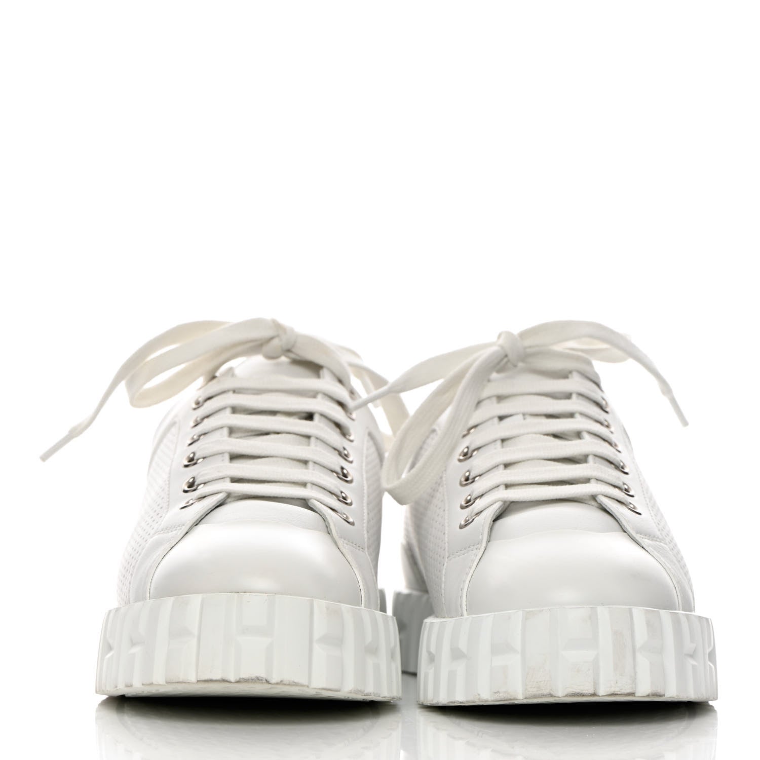 Hermes Perforated Calfskin Cross Sneakers 36 White 2 of 12