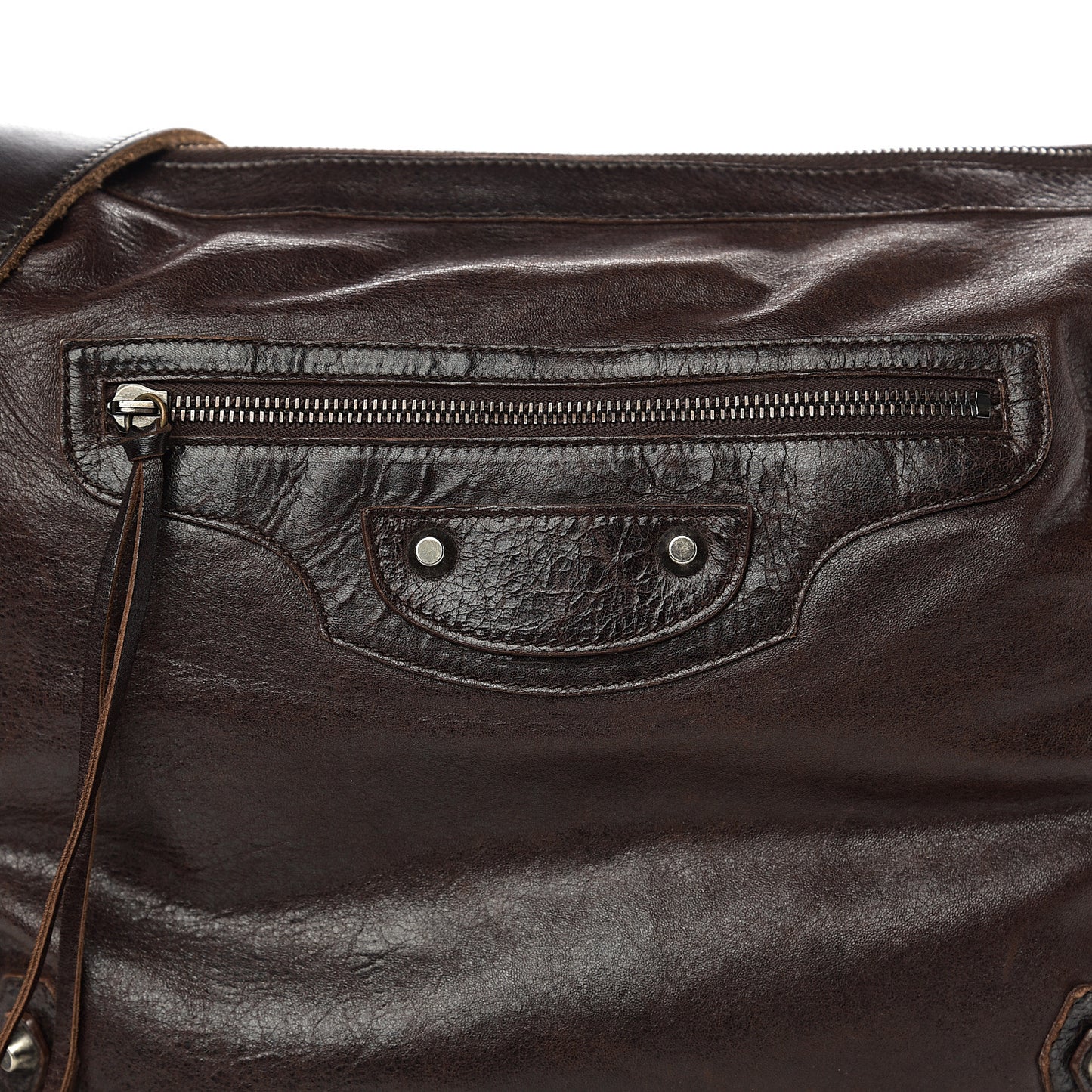 Chevre Classic Silver Hardware Mens Day Messenger Brown