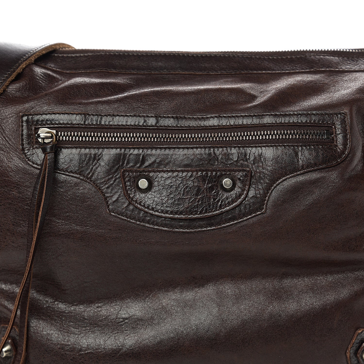 Balenciaga Chevre Classic Silver Hardware Mens Day Messenger Brown 14 of 14