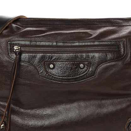 Balenciaga Chevre Classic Silver Hardware Mens Day Messenger Brown 14 of 14