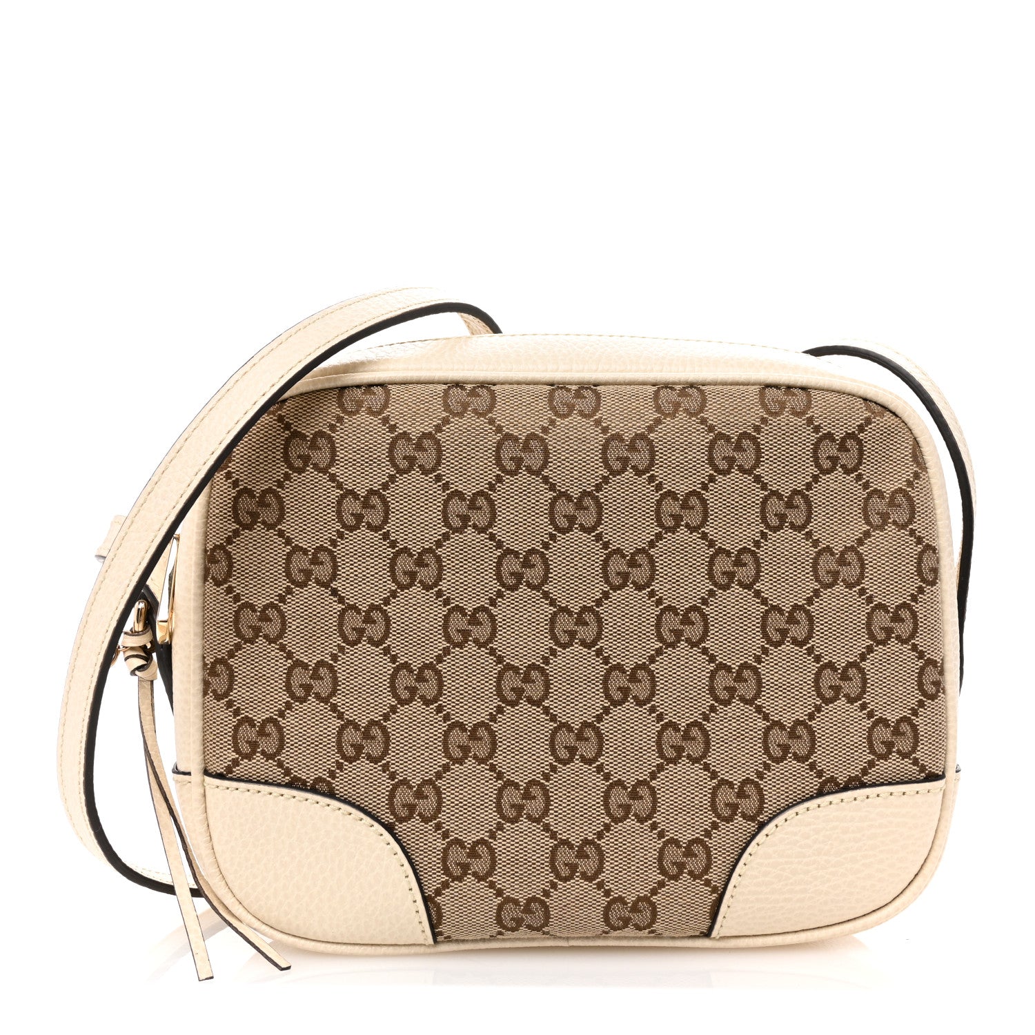 Gucci Monogram Dollar Calfskin Mini Bree Messenger Bag Beige Ebony Avoire 1 of 12