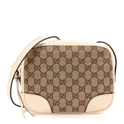 Gucci Monogram Dollar Calfskin Mini Bree Messenger Bag Beige Ebony Avoire 1 of 12