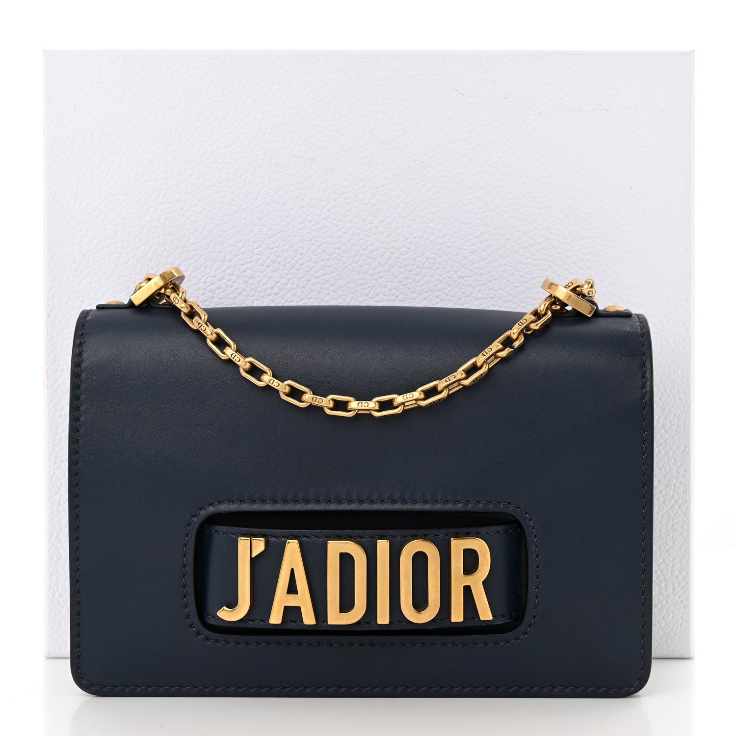 Christian Dior Calfskin J'Adior Chain Flap Bag Navy Blue 16 of 16
