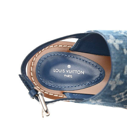 Louis Vuitton Denim Monogram Sandals 36 Blue 7 of 9