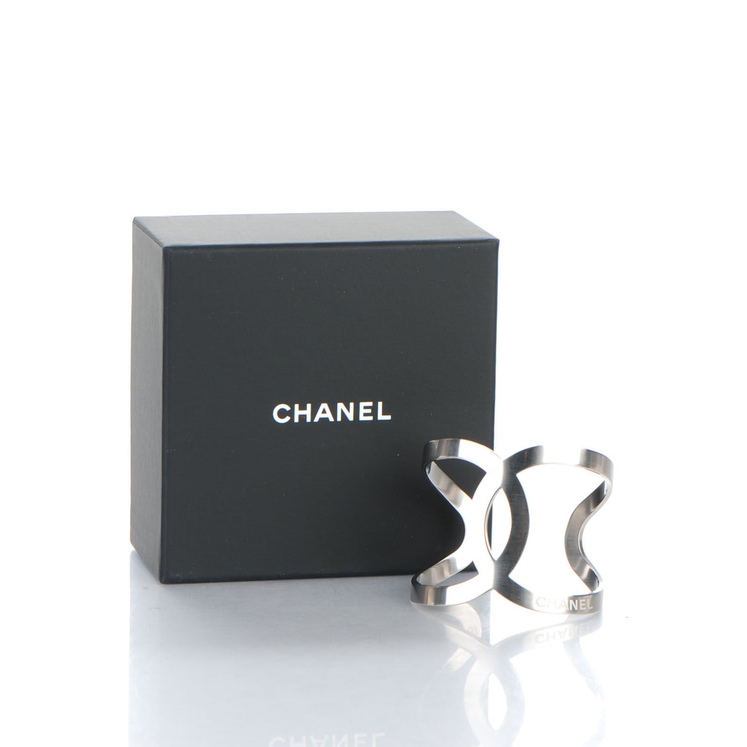 Chanel Metal CC Cuff Silver 5 of 5