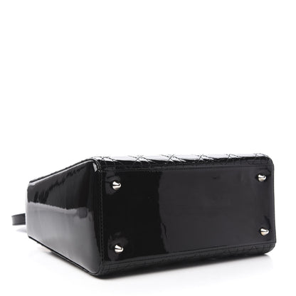 Christian Dior Patent Cannage Medium Lady Dior Black 4 of 10