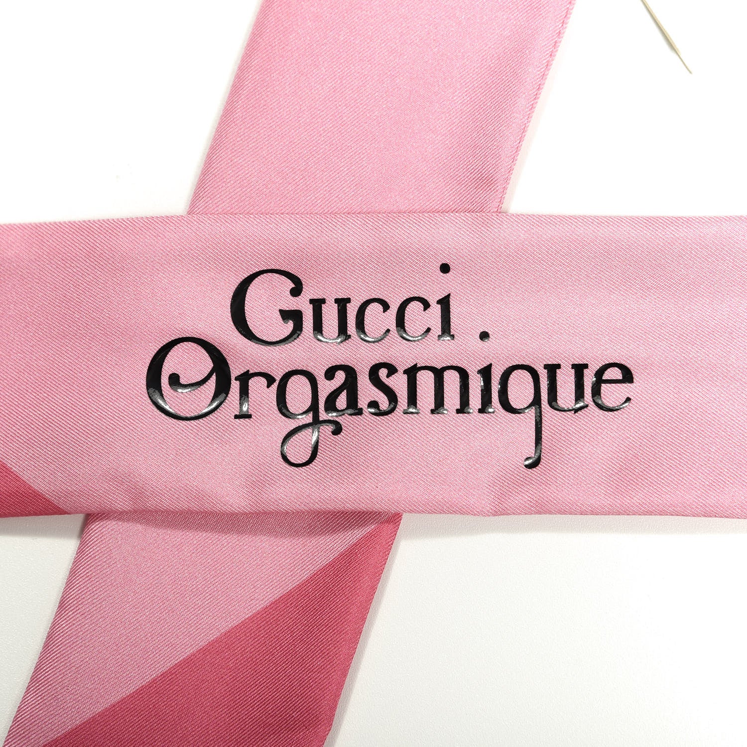 Gucci Silk Twill Gasmique Neck Bow Scarf Roseate 2 of 4
