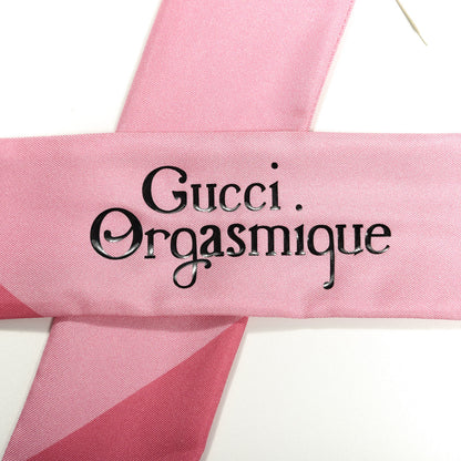 Gucci Silk Twill Gasmique Neck Bow Scarf Roseate 2 of 4