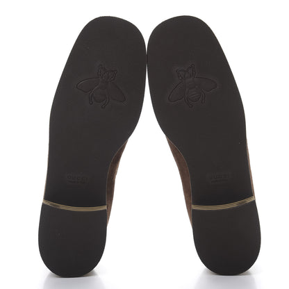 Gucci Velvet GG Monogram Thompson Derby Loafers 38 Vintage Cocoa Brown 6 of 9