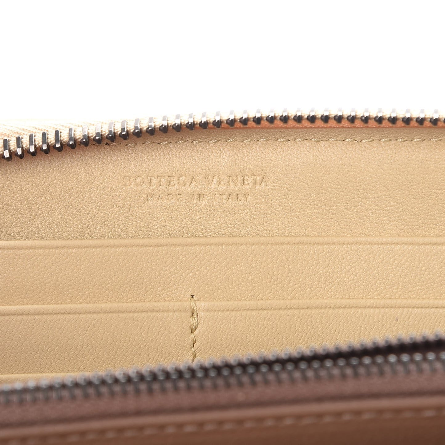Nappa Intrecciato Zip Around Wallet Banane