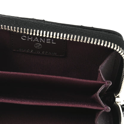 Chanel Lambskin Quilted Zip Coin Purse Black 5 of 7